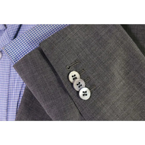 Suitsupply Napoli Solid Gray 2-Btn Super 110's Wool Blazer Jacket 38R - Picture 6 of 10